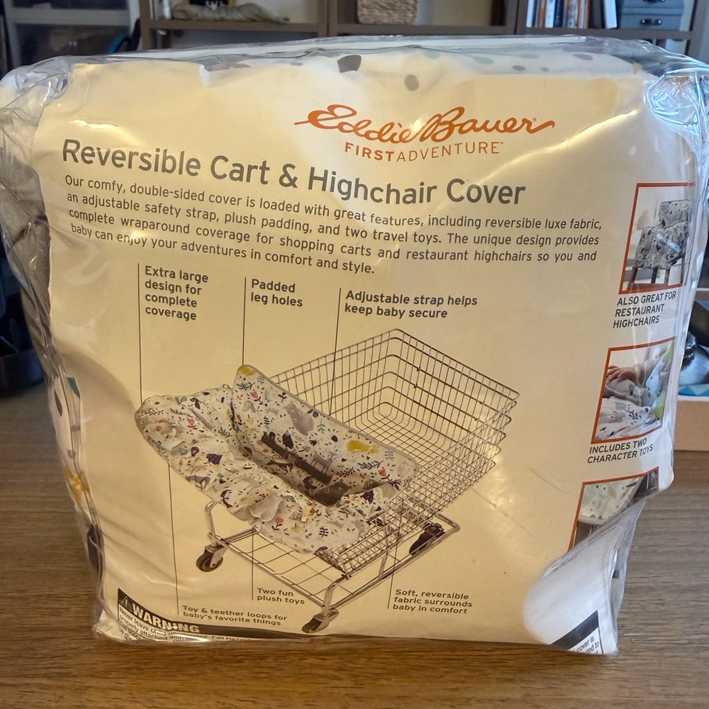 Eddie Bauer Reversible Cart & Highchair Cover NWT - Picture 2 of 2